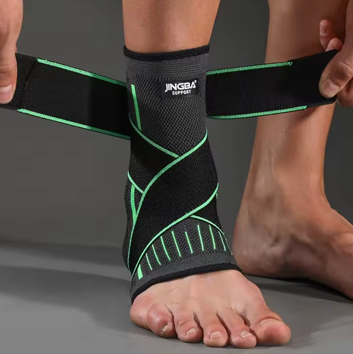 Supporto elastico per caviglia in nylon a compressione con fascia traspirante