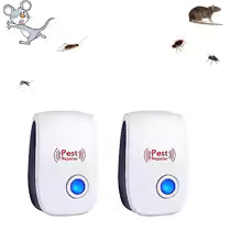 Repellente Elettrico a Ultrasuoni per Insetti, Antizanzare e Controllo Roditori, Uccidi Zanzare, Scarafaggi e Insetti, Dispositivo Repellente per Interni