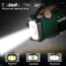 Portable Emergency Radio FM/AM LED Touch light USB Charging SOS Alarm