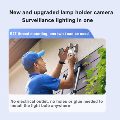 Lampadina con telecamera di sicurezza intelligente a 360°