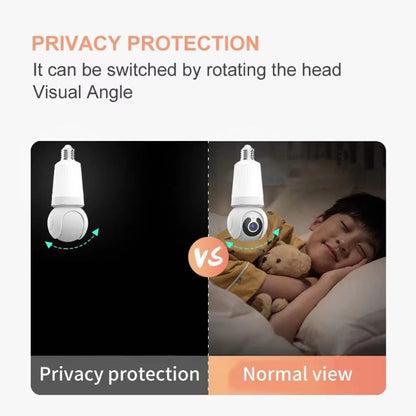 Lampadina con telecamera di sicurezza intelligente a 360°