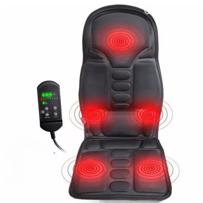 Elektrisk rygmassagepude med vibrator til hjem, bil og kontor – lindring af lændesmerter