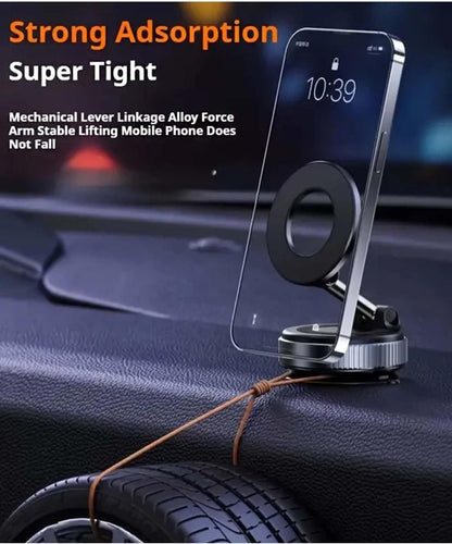Magnetische telefoonhouder met vacuümsluiting, autohouder met zuignap, 360° draaibare houder