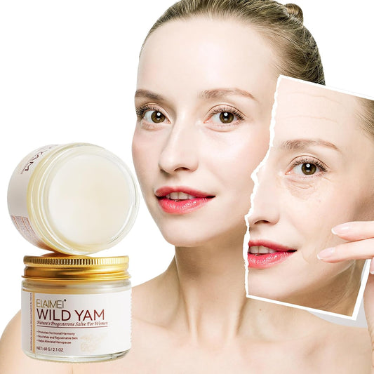 Wild Yam Cream Økologisk til hormonbalance, Wild Yam Rodcreme fugtighedscreme til huden, lindring af tør hud,