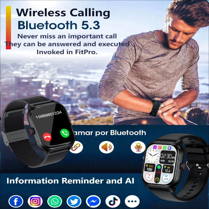 Smartwatch Fitness Bluetooth Intelligente