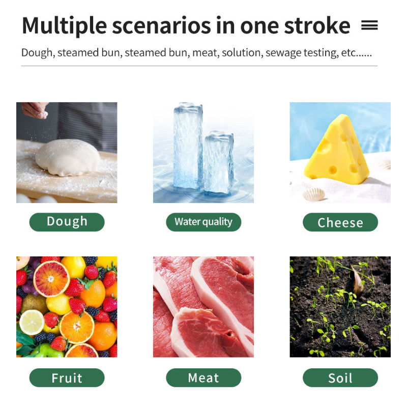 Tester digitale per la qualità di cibo e acqua