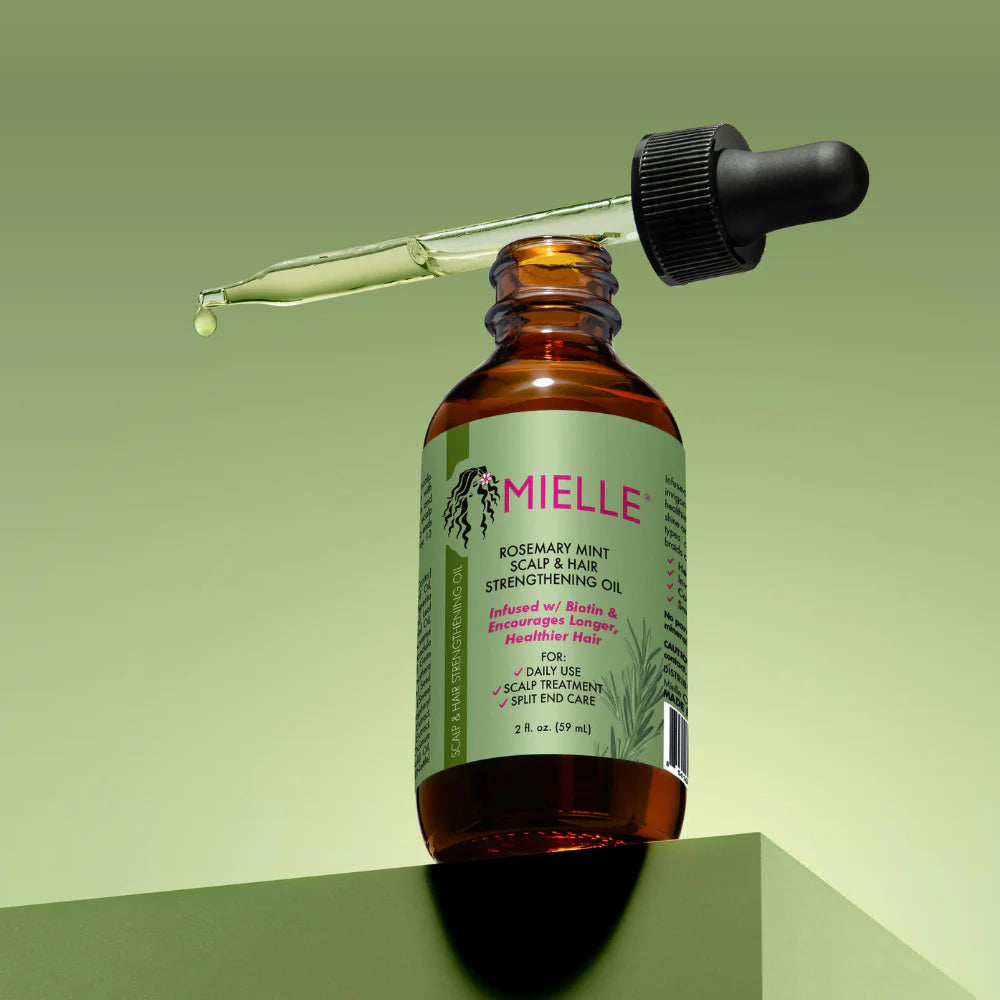 Olio Rinforzante per Cuoio Capelluto e Capelli al Rosmarino e Menta