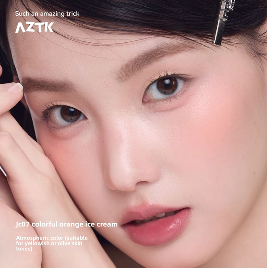 AZTK Flydende Rouge Highlighter Konturstift Cremet Mat Naturlig Glød Ansigtsskulpturering Løftende Langtidsholdbar