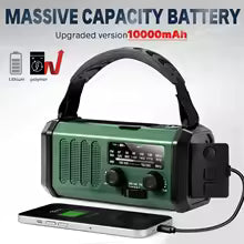 Draagbare Noodradio FM/AM LED Touchlamp USB Opladen SOS Alarm