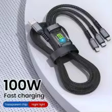 100W Schnellladekabel Multi-Ladegerät Mehrfach-USB Universal 3 in 1